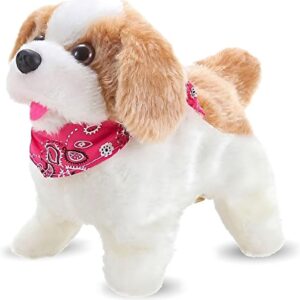 Liberty Imports Flip Over Puppy - Battery Operated Mechanical Jumping Little Pet Dog - Flipping Toy That Somersaults